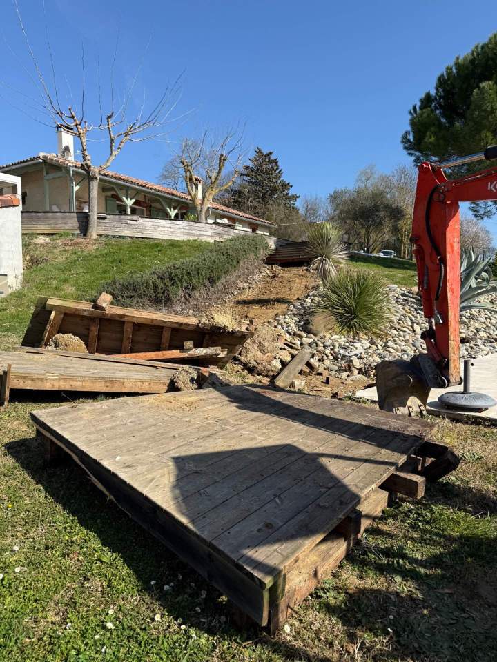 Démolition structure en bois Samatan